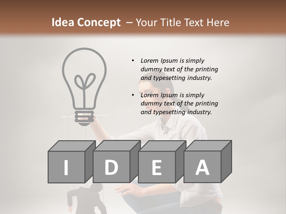 Businessperson Subordinate Tied PowerPoint Template