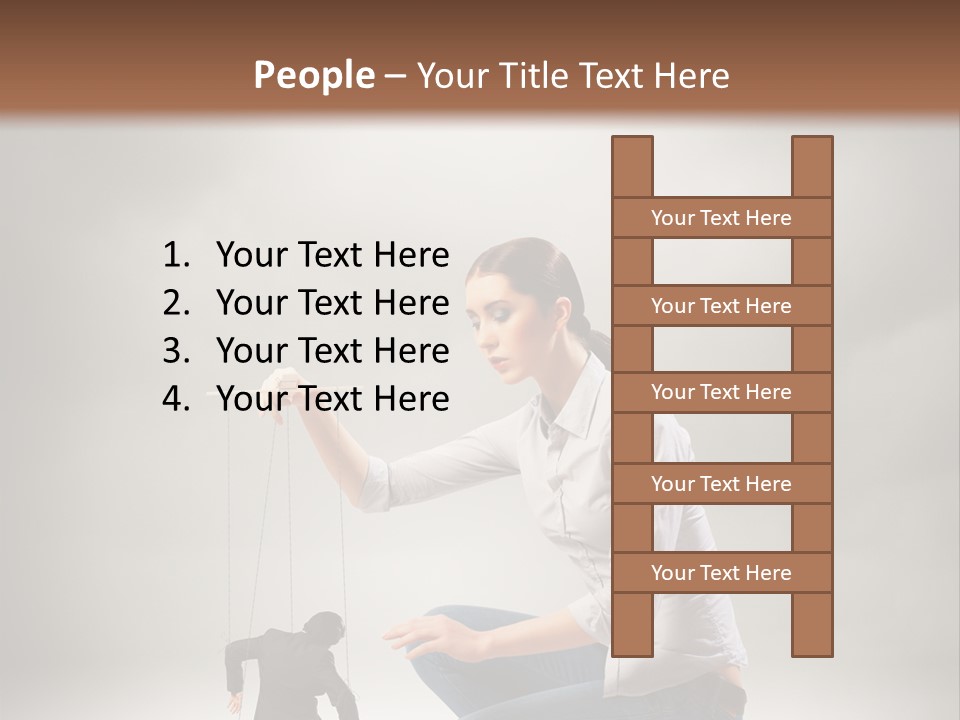 Businessperson Subordinate Tied PowerPoint Template