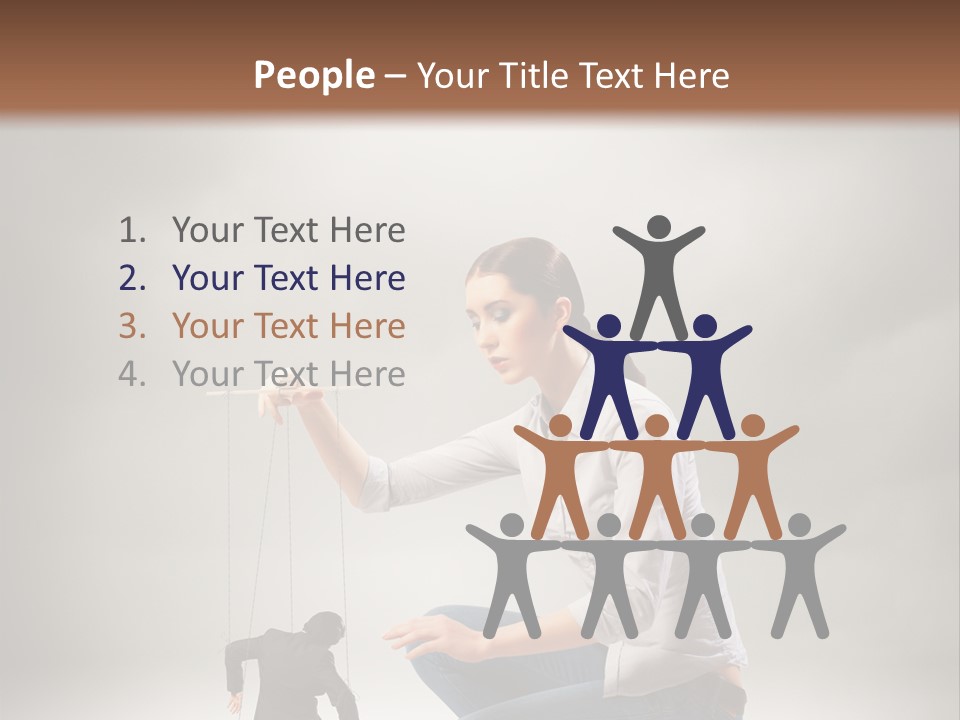 Businessperson Subordinate Tied PowerPoint Template