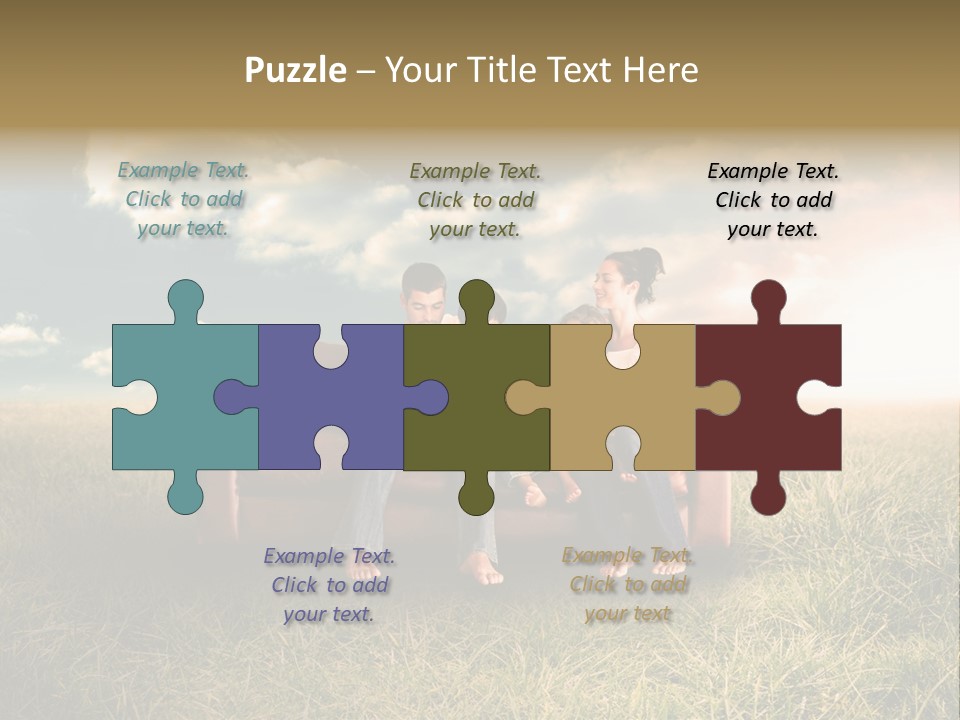 Couch Green Mother PowerPoint Template