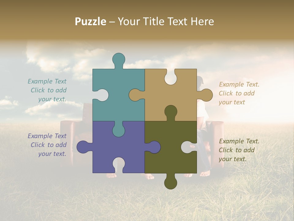 Couch Green Mother PowerPoint Template