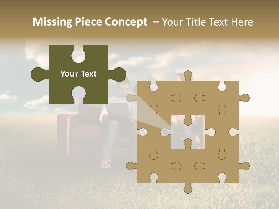 Couch Green Mother PowerPoint Template