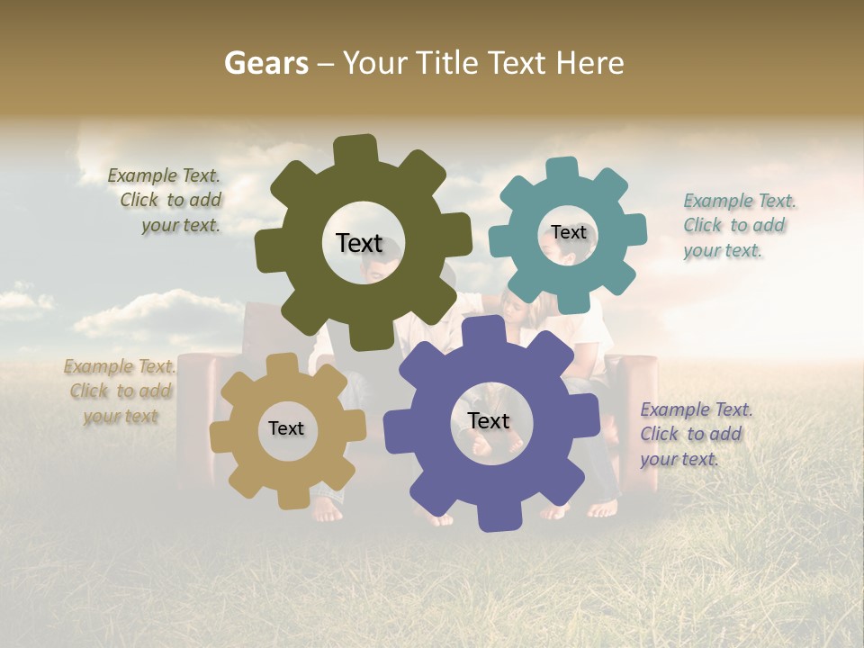 Couch Green Mother PowerPoint Template