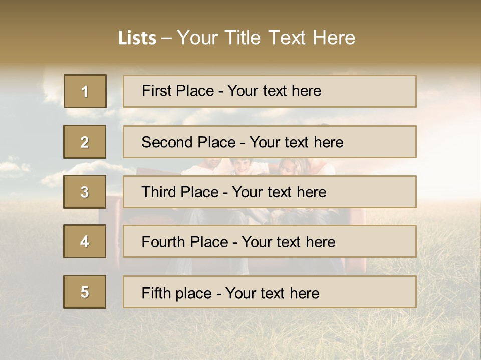 Couch Green Mother PowerPoint Template