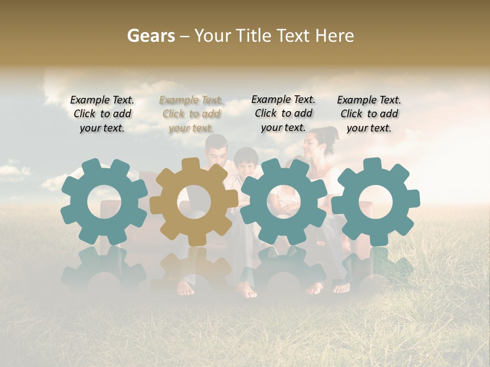 Couch Green Mother PowerPoint Template