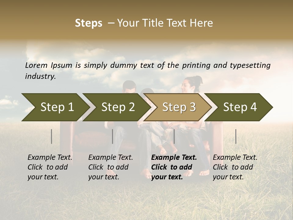 Couch Green Mother PowerPoint Template