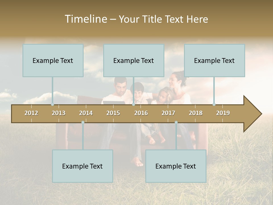 Couch Green Mother PowerPoint Template