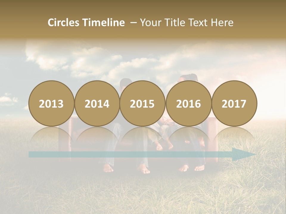 Couch Green Mother PowerPoint Template