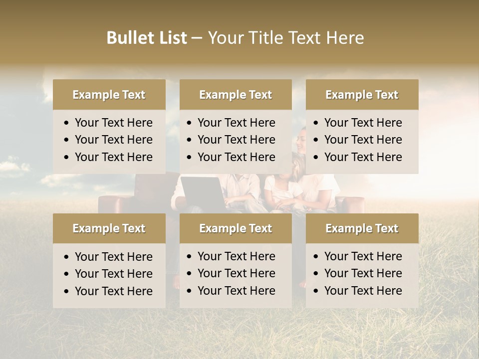 Couch Green Mother PowerPoint Template