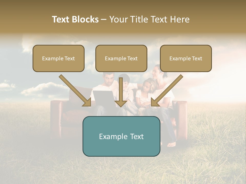Couch Green Mother PowerPoint Template