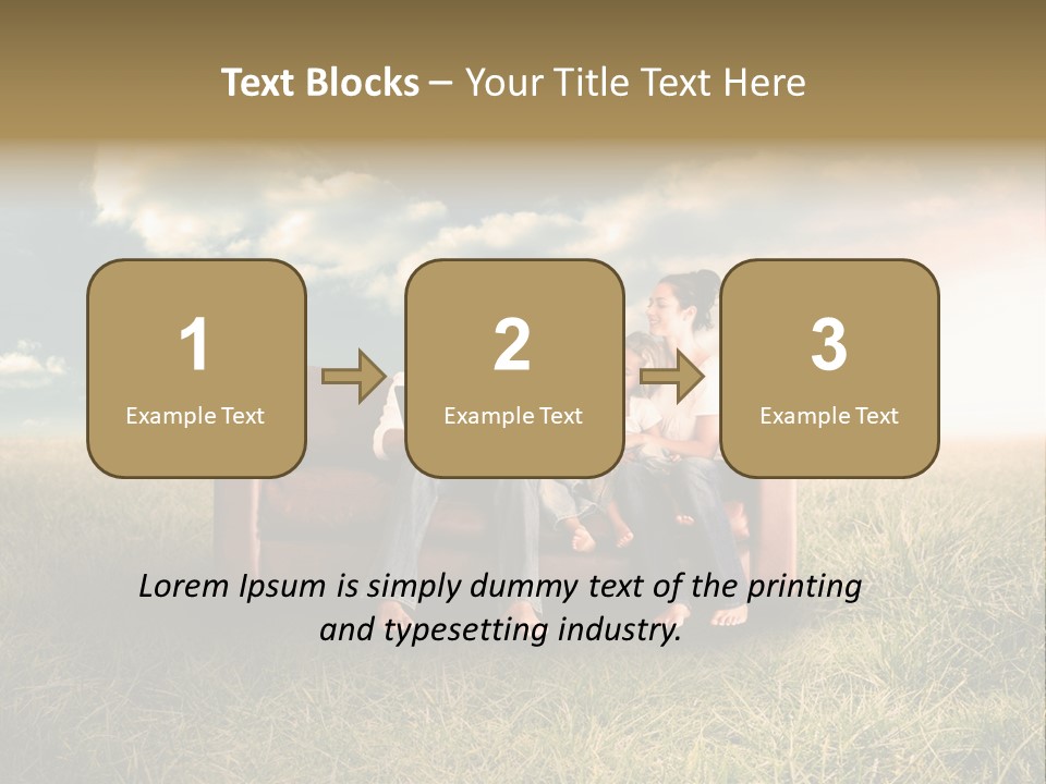 Couch Green Mother PowerPoint Template