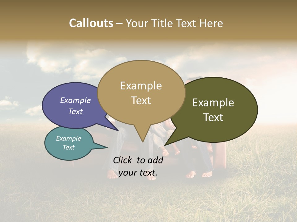 Couch Green Mother PowerPoint Template