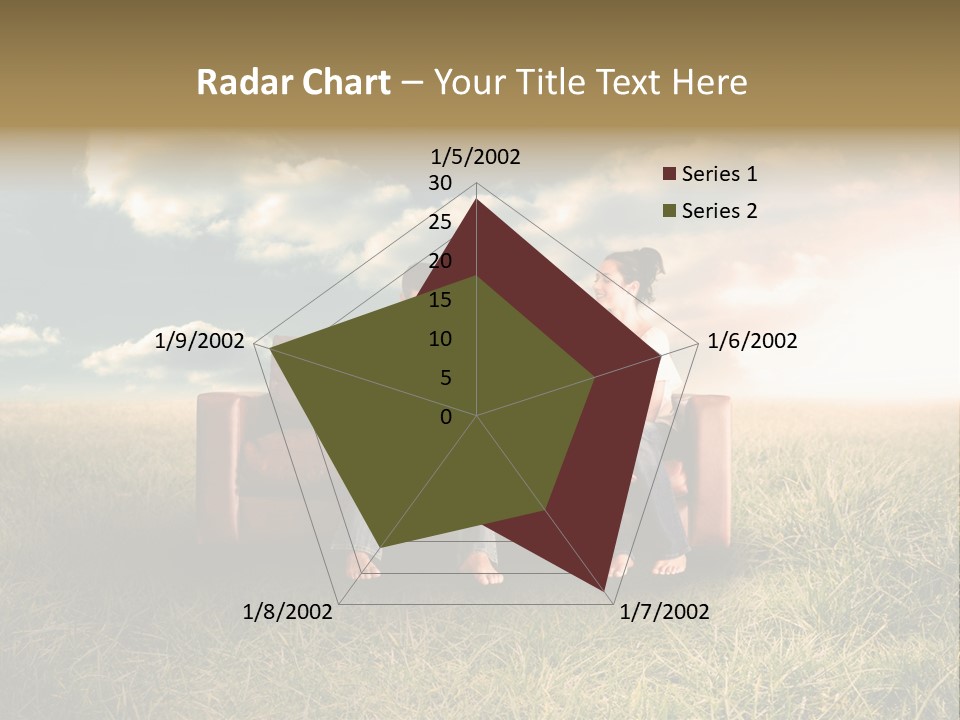 Couch Green Mother PowerPoint Template
