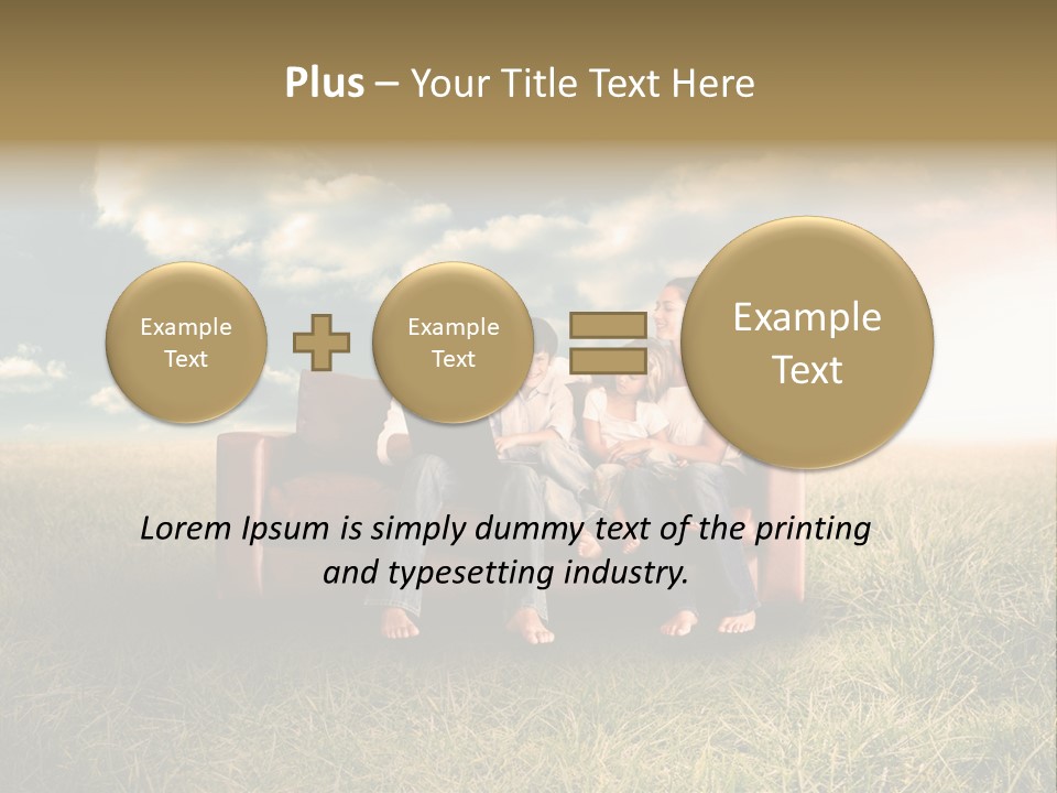 Couch Green Mother PowerPoint Template