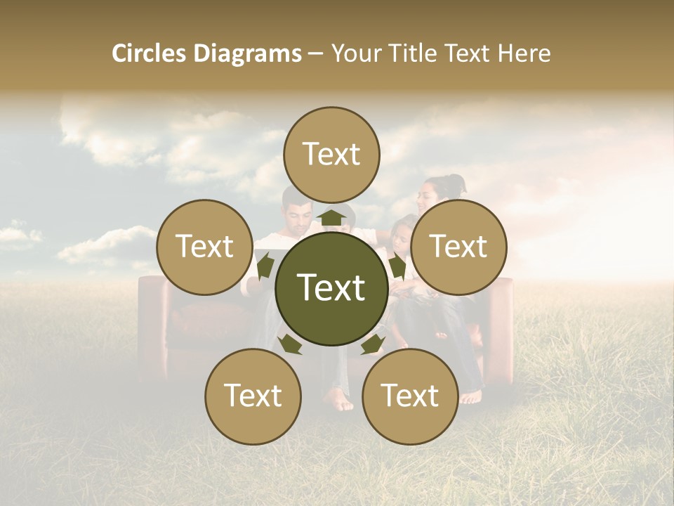 Couch Green Mother PowerPoint Template