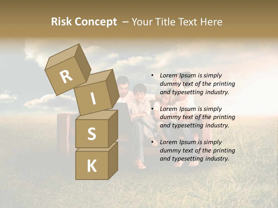 Couch Green Mother PowerPoint Template