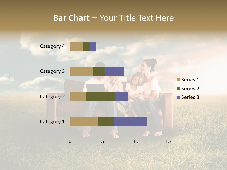 Couch Green Mother PowerPoint Template