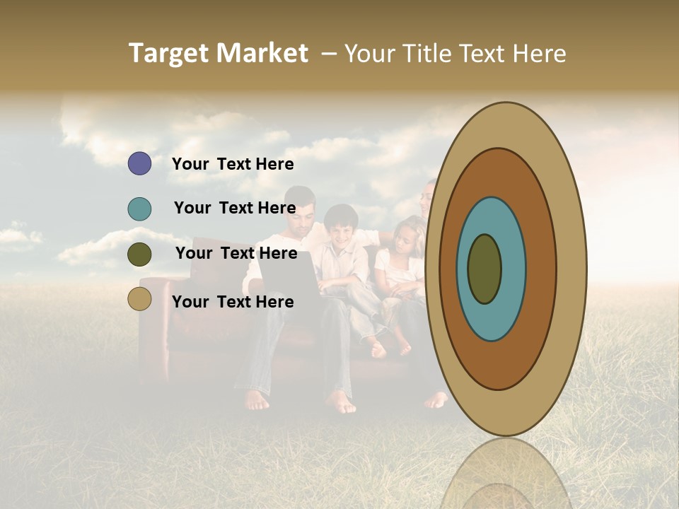 Couch Green Mother PowerPoint Template