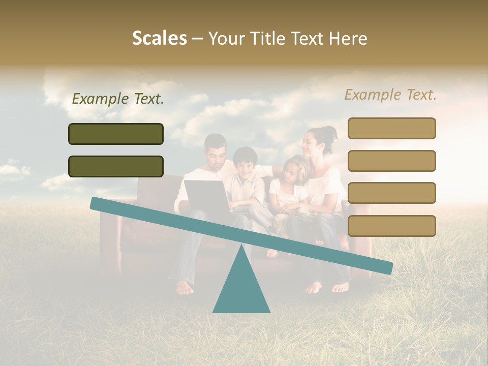 Couch Green Mother PowerPoint Template