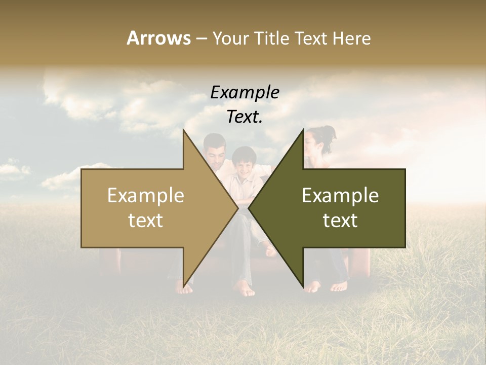 Couch Green Mother PowerPoint Template