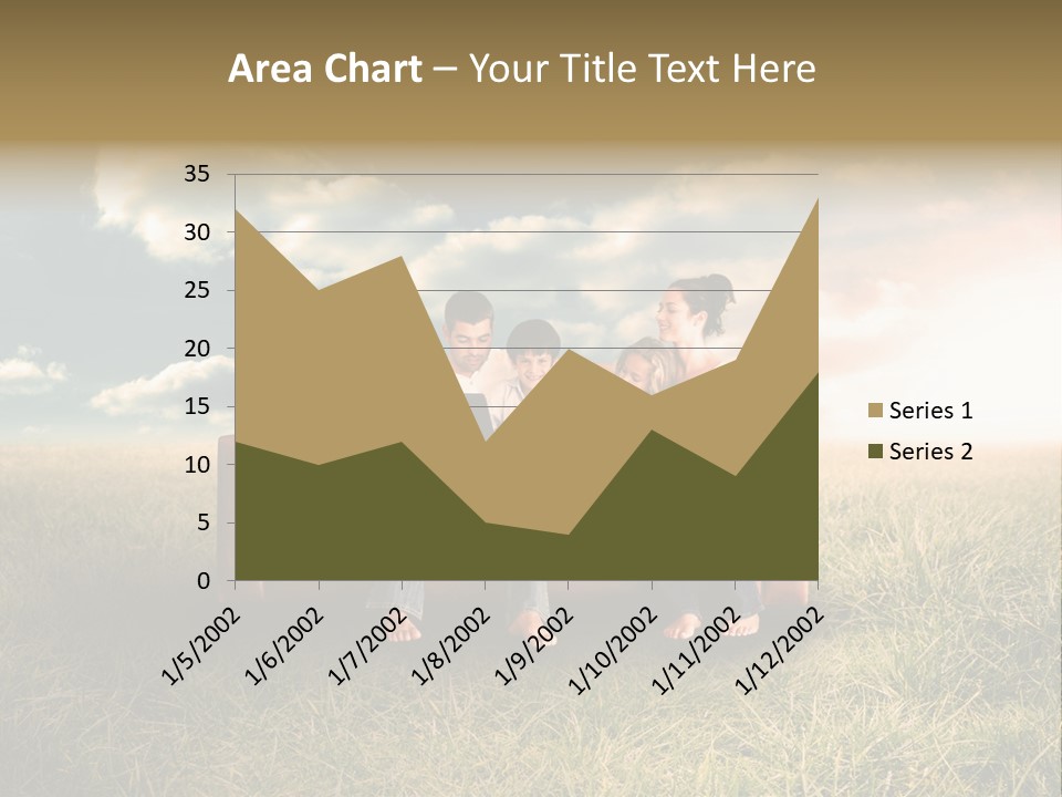 Couch Green Mother PowerPoint Template
