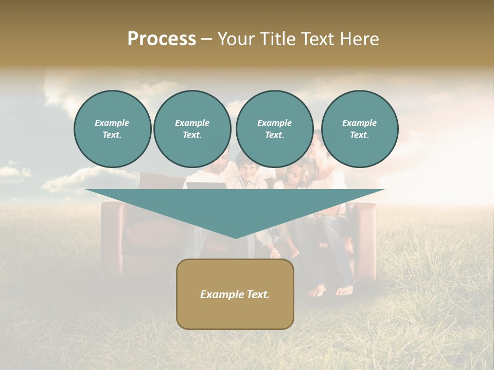 Couch Green Mother PowerPoint Template