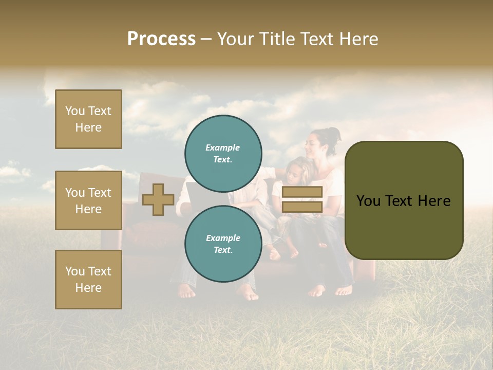 Couch Green Mother PowerPoint Template