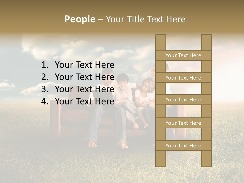 Couch Green Mother PowerPoint Template