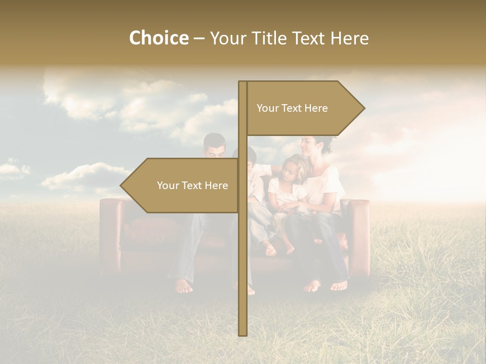 Couch Green Mother PowerPoint Template