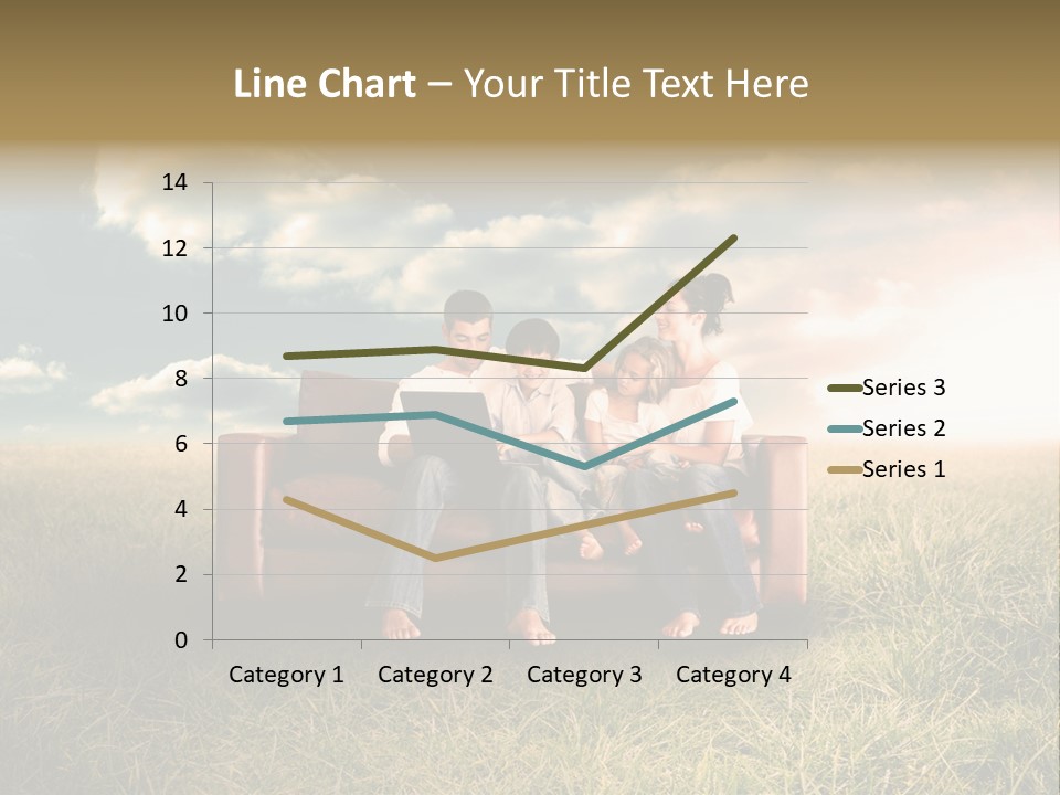 Couch Green Mother PowerPoint Template