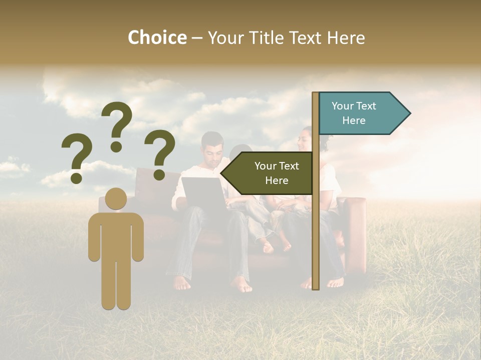 Couch Green Mother PowerPoint Template