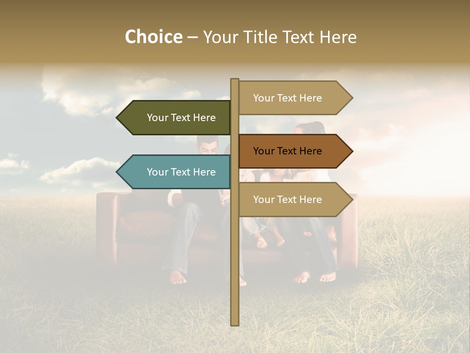 Couch Green Mother PowerPoint Template