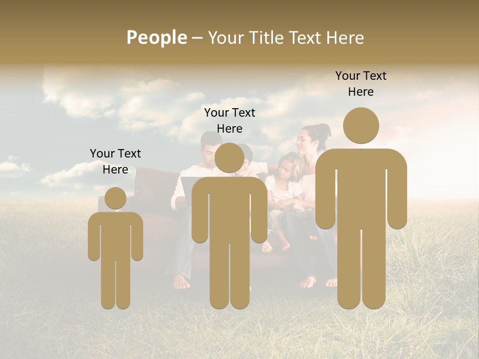 Couch Green Mother PowerPoint Template