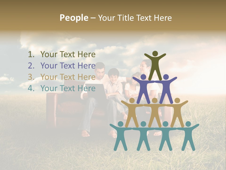 Couch Green Mother PowerPoint Template