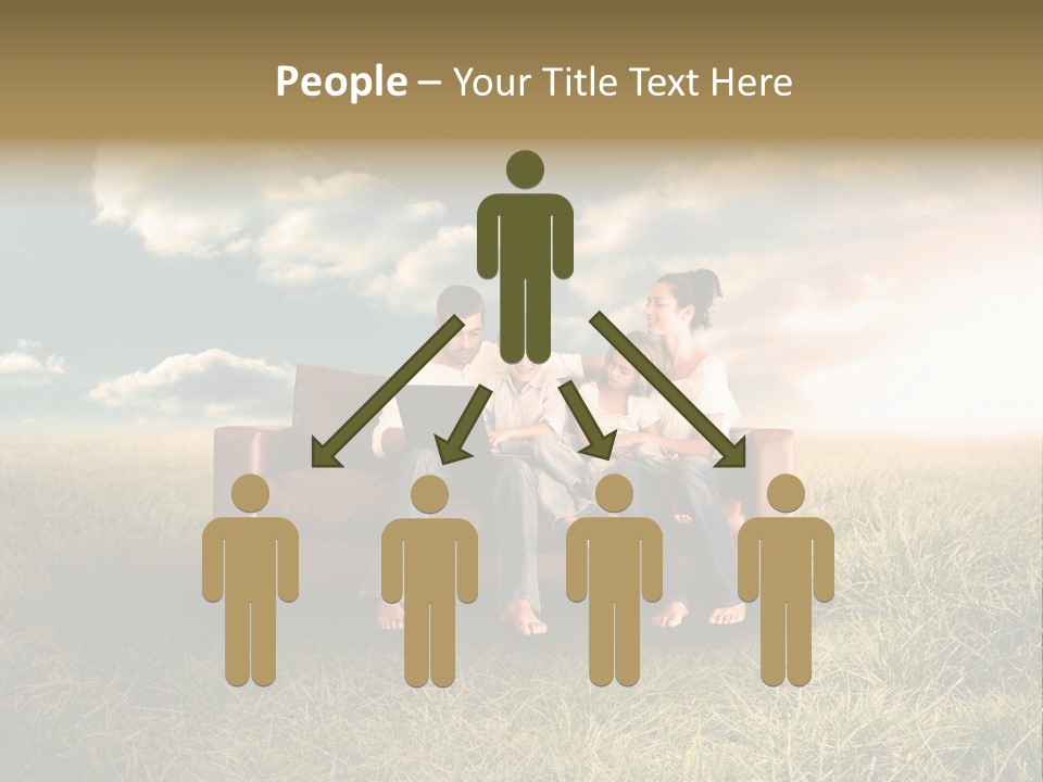 Couch Green Mother PowerPoint Template