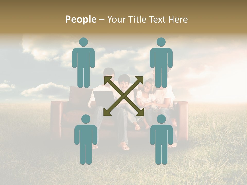 Couch Green Mother PowerPoint Template