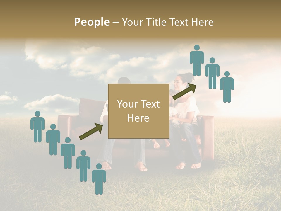 Couch Green Mother PowerPoint Template