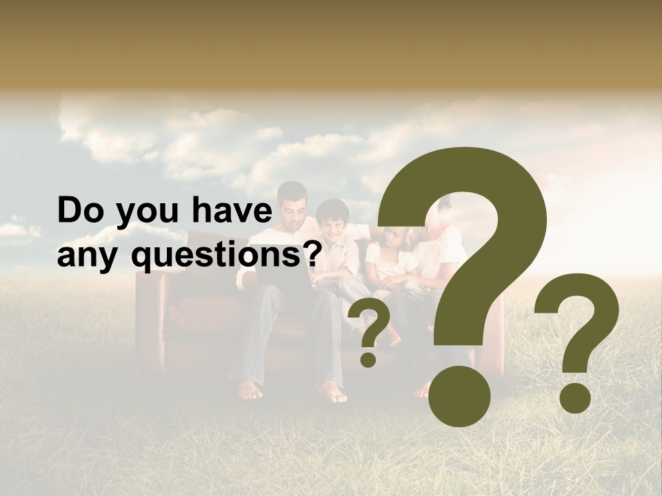 Couch Green Mother PowerPoint Template