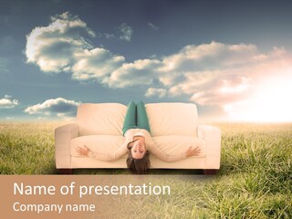 Cheerful Cloudy Sky PowerPoint Template