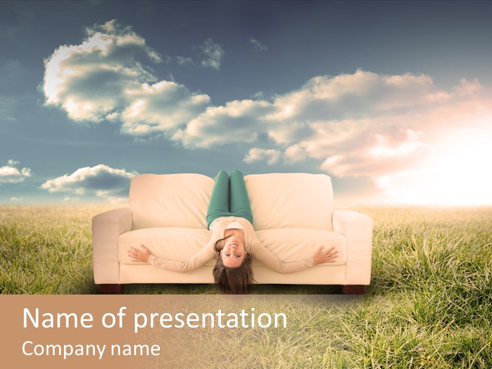 Cheerful Cloudy Sky PowerPoint Template