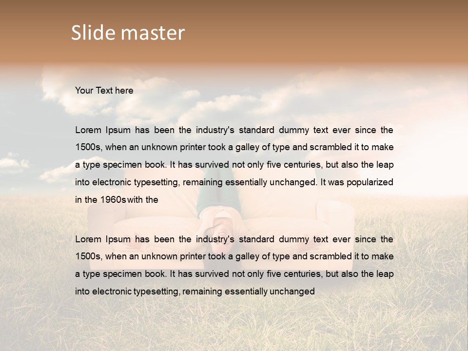 Cheerful Cloudy Sky PowerPoint Template