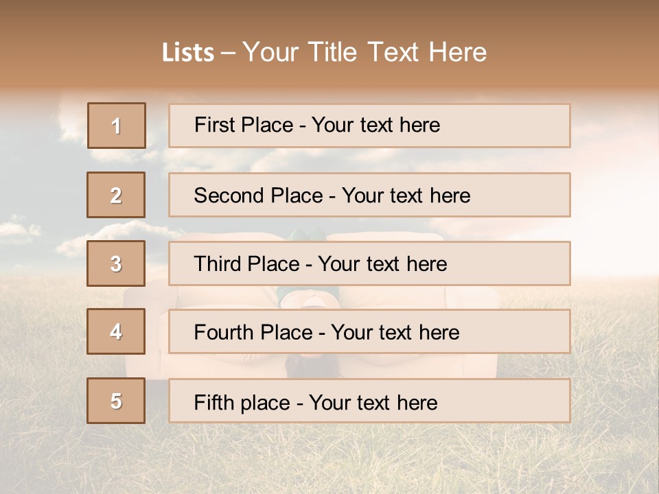 Cheerful Cloudy Sky PowerPoint Template