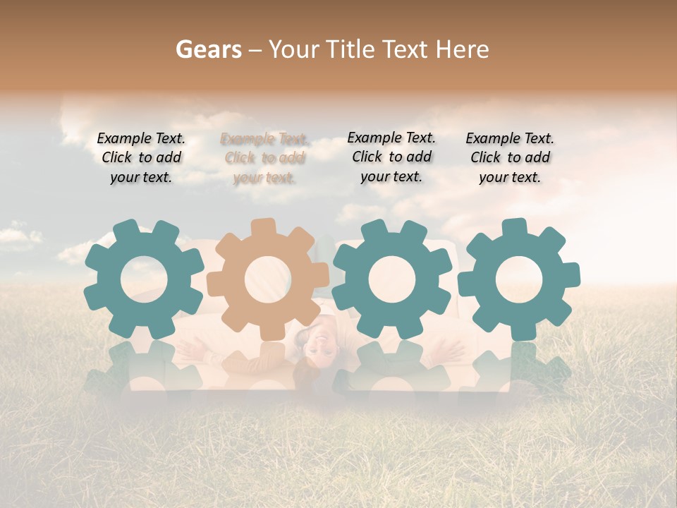 Cheerful Cloudy Sky PowerPoint Template