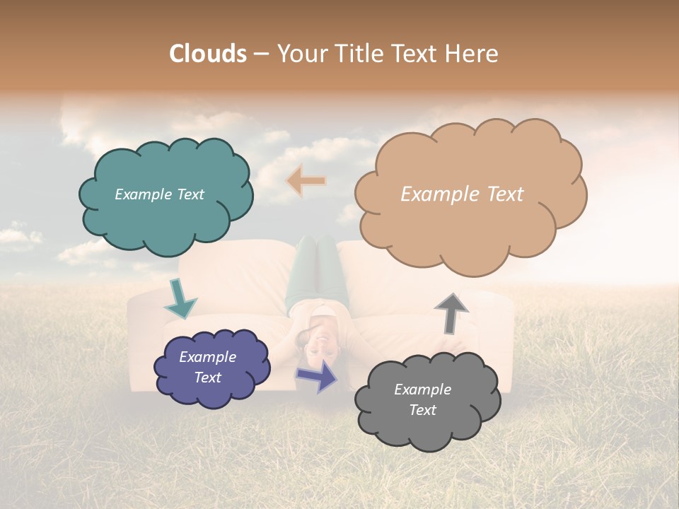 Cheerful Cloudy Sky PowerPoint Template
