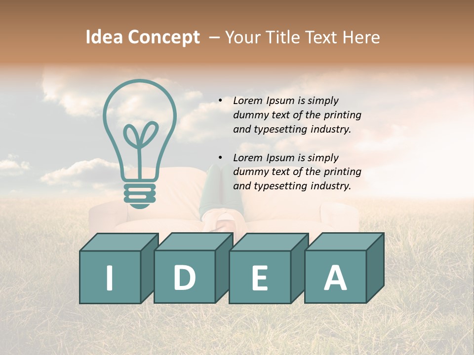 Cheerful Cloudy Sky PowerPoint Template