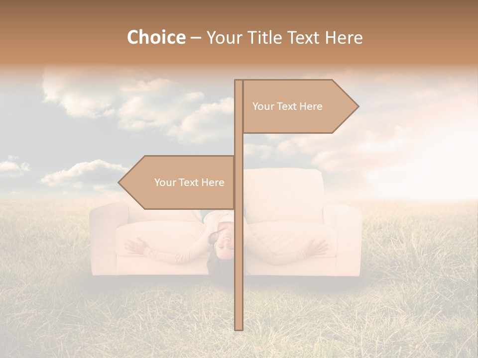 Cheerful Cloudy Sky PowerPoint Template