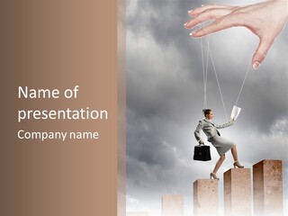 Worker Marionette Boss PowerPoint Template