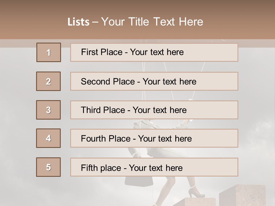 Worker Marionette Boss PowerPoint Template