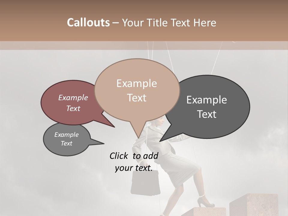 Worker Marionette Boss PowerPoint Template