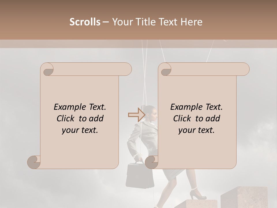 Worker Marionette Boss PowerPoint Template